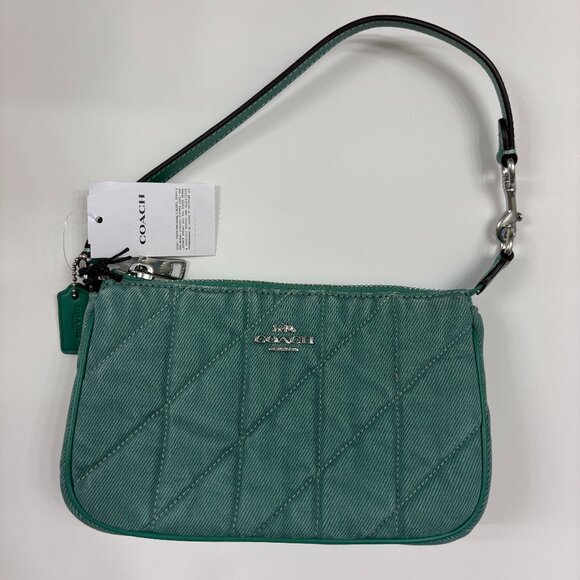 Coach Nolita 19 Denim Convertible Shoulder / Wristlet Bag - Ivy Green - NWT - Picture 8 of 10